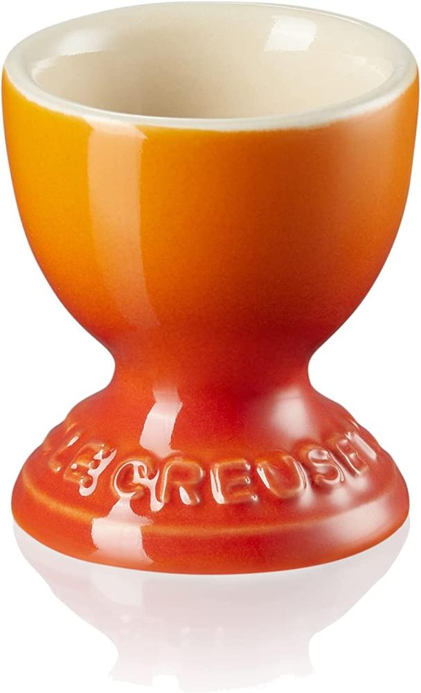 Le Creuset Steinzeug Eierbecher mit Stand-Fuß, Spülmaschinenfest, 9 g, 5.3 x 5.3 x 5.9 cm, Ofenrot Bild 1