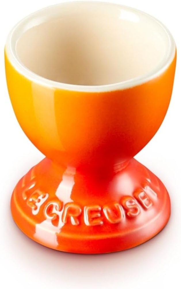 Le Creuset Steinzeug Eierbecher mit Stand-Fuß, Spülmaschinenfest, 9 g, 5.3 x 5.3 x 5.9 cm, Ofenrot Bild 1