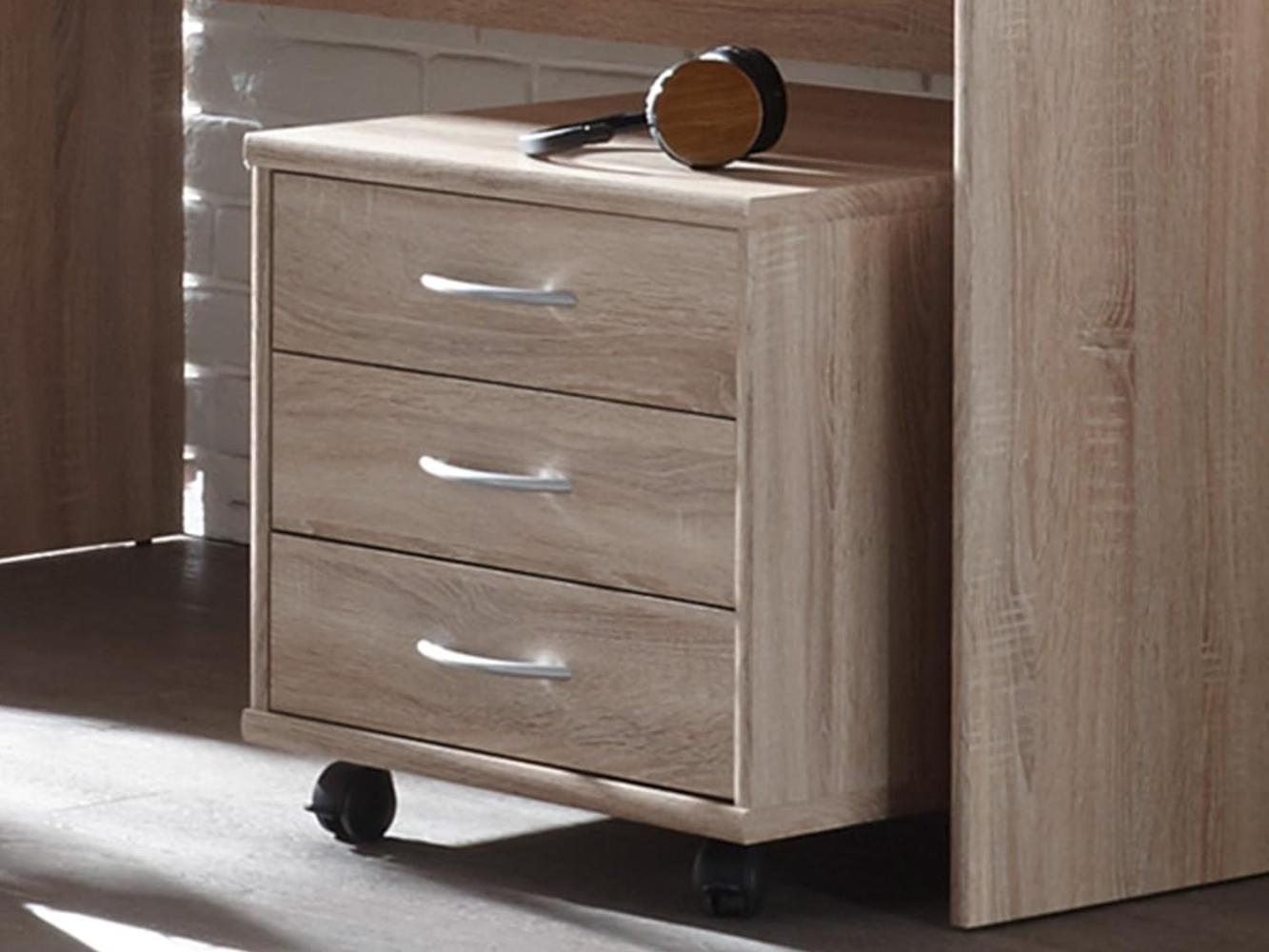 Rollcontainer >Olli< in Sonoma-Eiche - 46x48x54cm (BxHxT) Bild 1