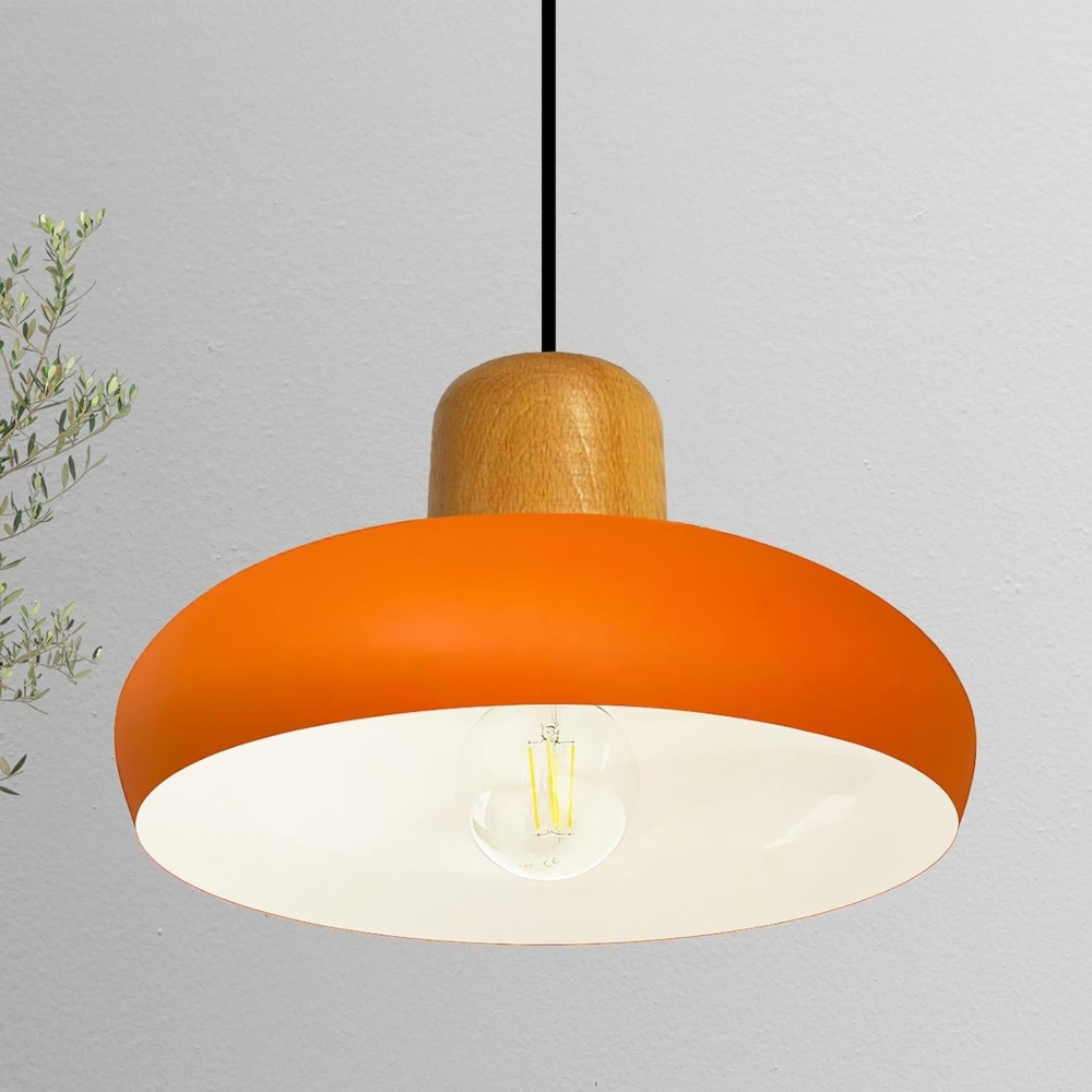 Bamyum Deckenleuchte Androa 1flammig E27 Deckenleuchte Innen Metall aus Holz Industrielampe, ohne Leuchtmittel Bild 1