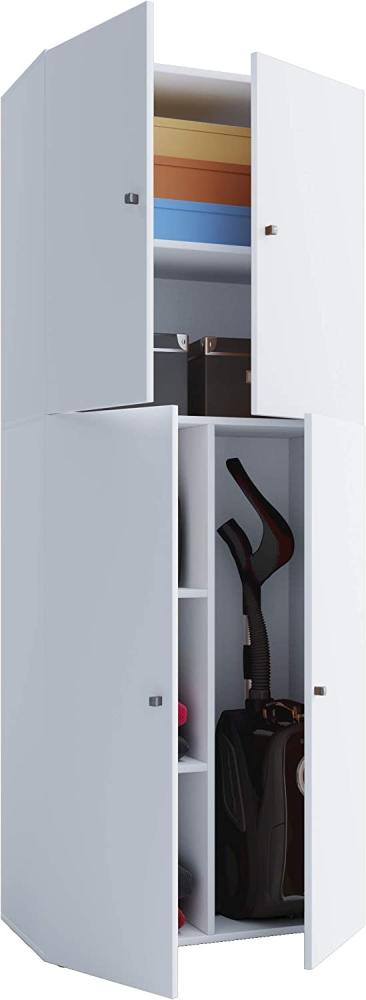 VCM Mehrzweckschränke Lona 913848 Weiß B. 70 x H. 184 x T. 40 cm Bild 1