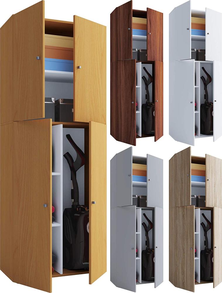 VCM Mehrzweckschrank Holz Besenschrank Staubsauger Putzschrank Lona (1-St) Bild 1