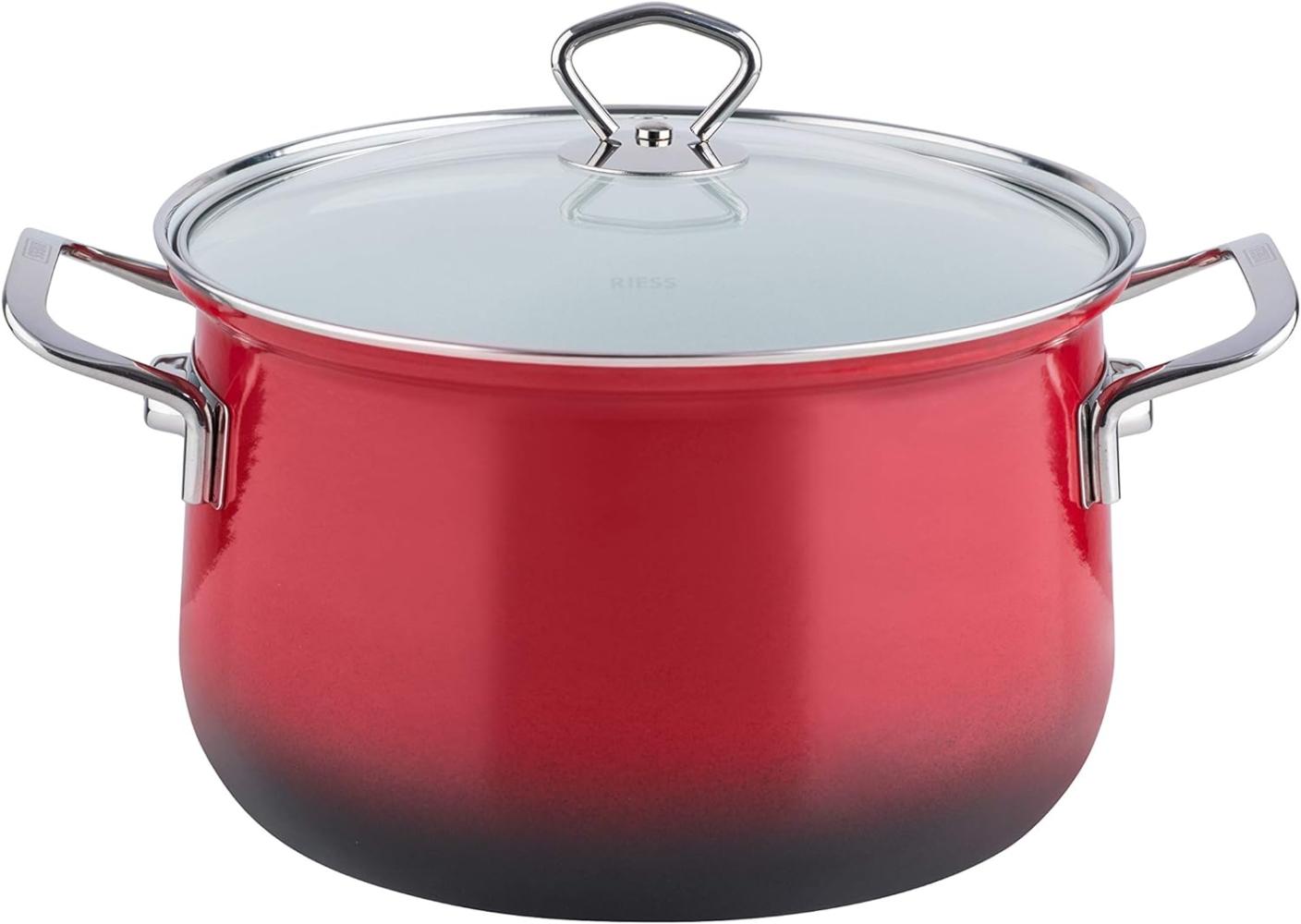 Riess Nouvelle Fleischtopf mit Glasdeckel Ø24 cm 6 Liter in Brombeer Bild 1