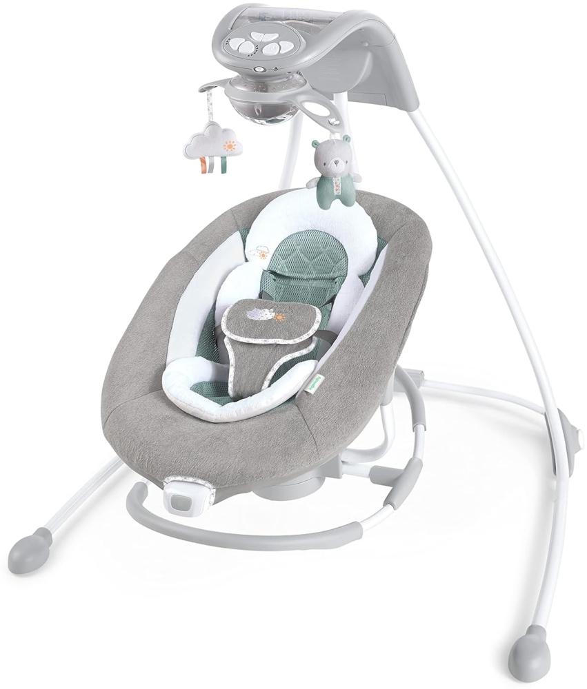 Ingenuity Pemberton 2 in 1 tragbare Babyschaukel und -wippe mit Lichtern, Vibrationen, Melodien, Lautstärkeregler, Smartphonefunktion und USB Anschluss Bild 1