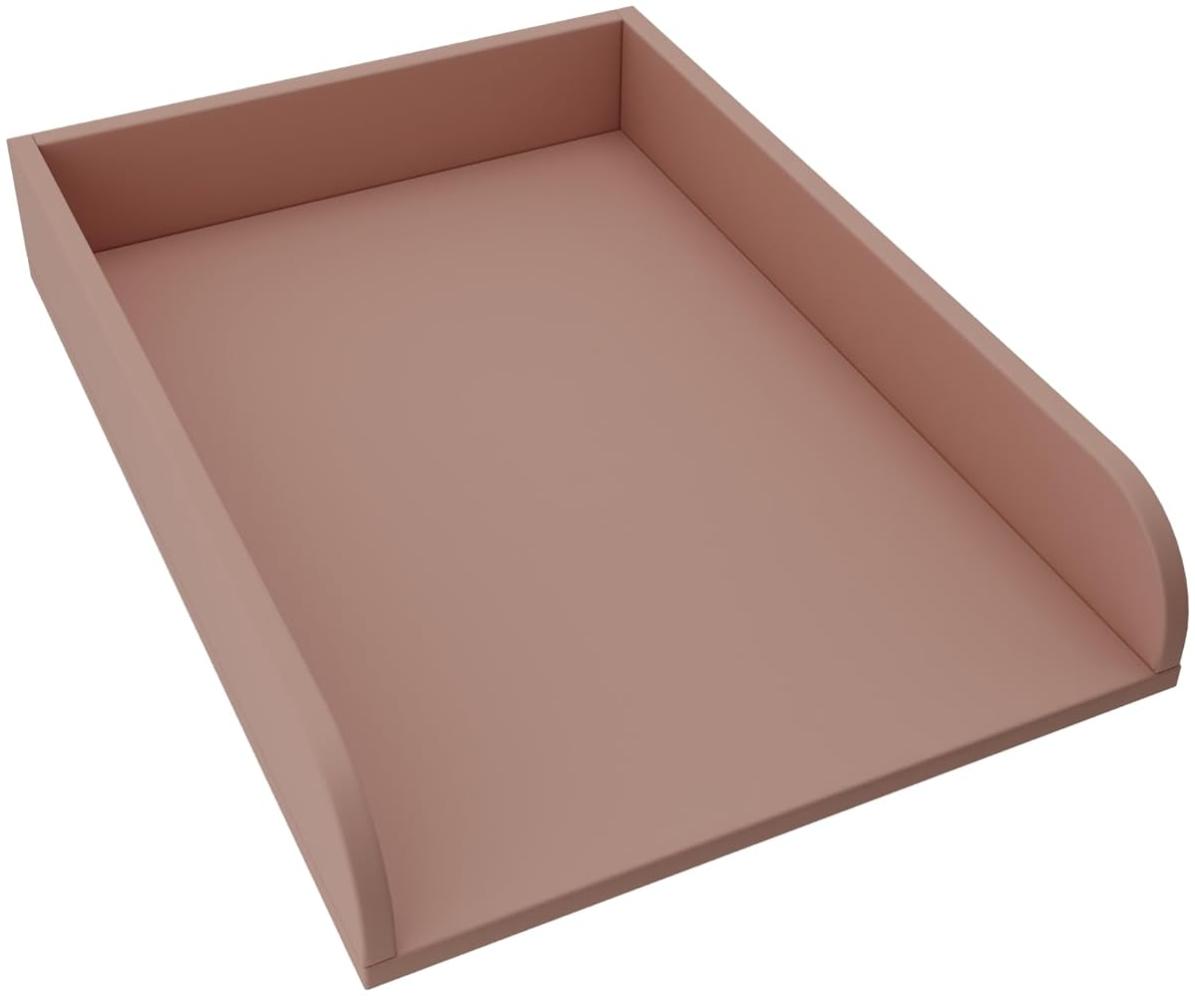 REGALIK Wickelaufsatz für Kommode 72x50 cm - Abnehmbar Wickeltischaufsatz für Kommode in Rose - Abgeschlossen mit ABS Material 2mm mit Abgerundeten Frontplatten Bild 1