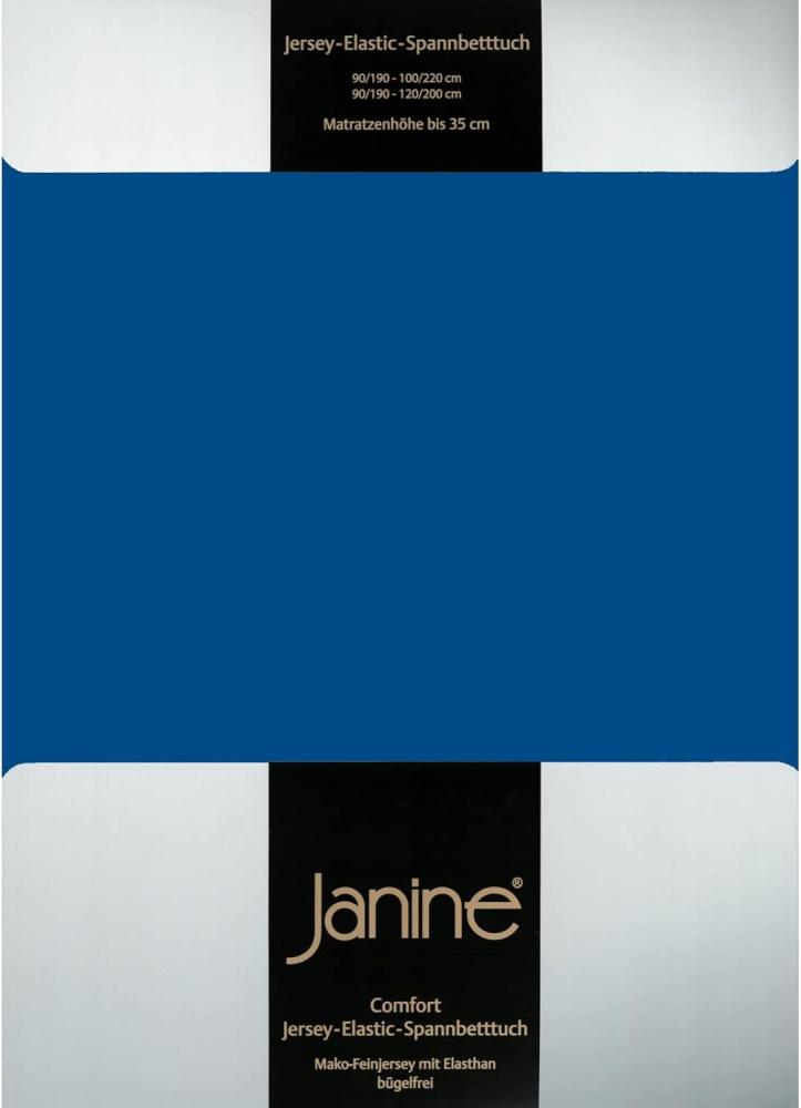 Janine Jersey Elastic Spannbetttuch|140x200 cm - 160x220 cm| royalblau Bild 1