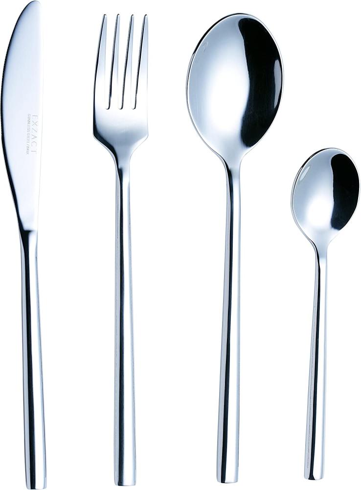 Exzact Besteck Set, 16tlg, für 4 Personen, poliert, Edelstahl, silber, spülmaschinenfest, Tafelbesteck Bild 1