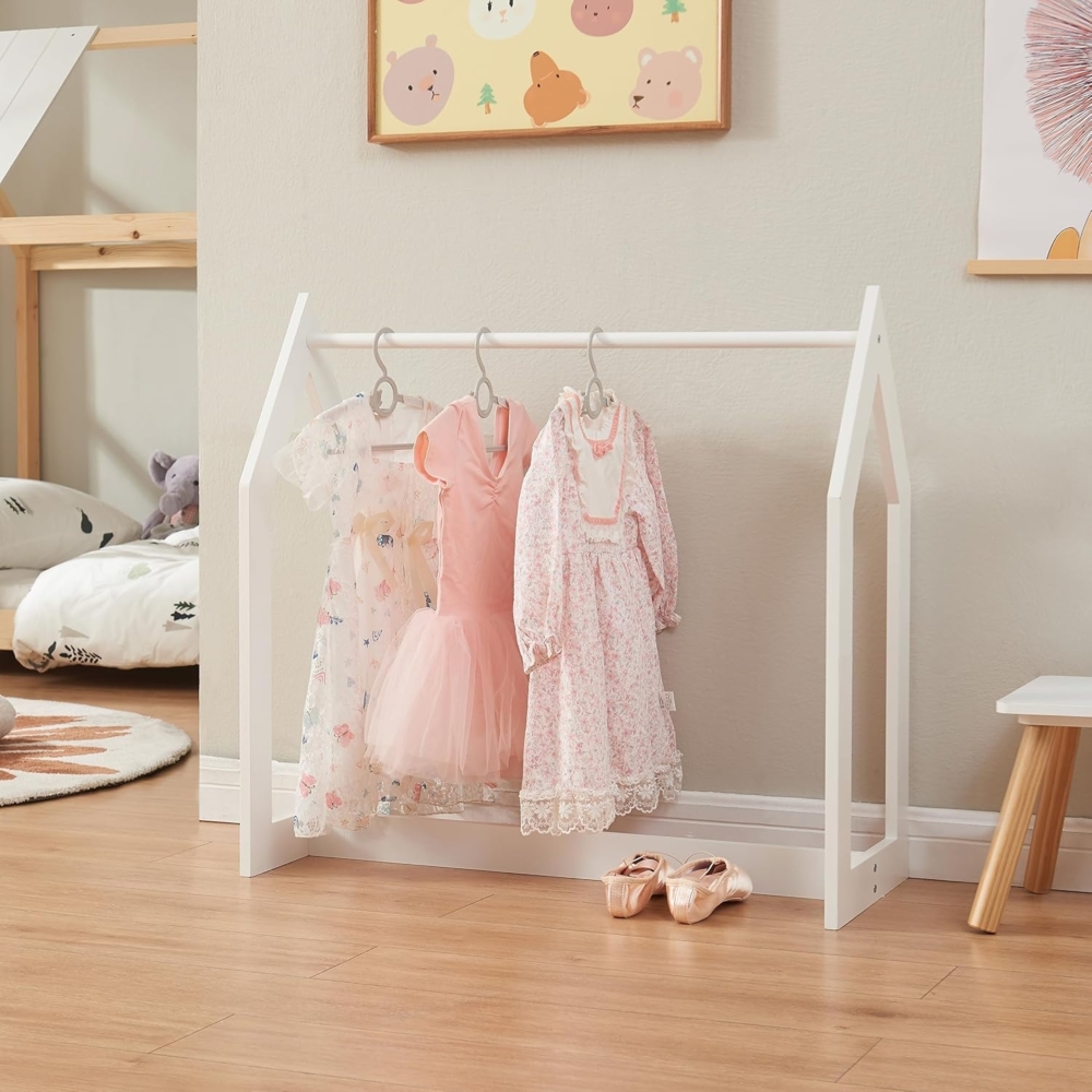 Garderobenständer Værløse 78x75x35cm Weiß [en. casa] Bild 1