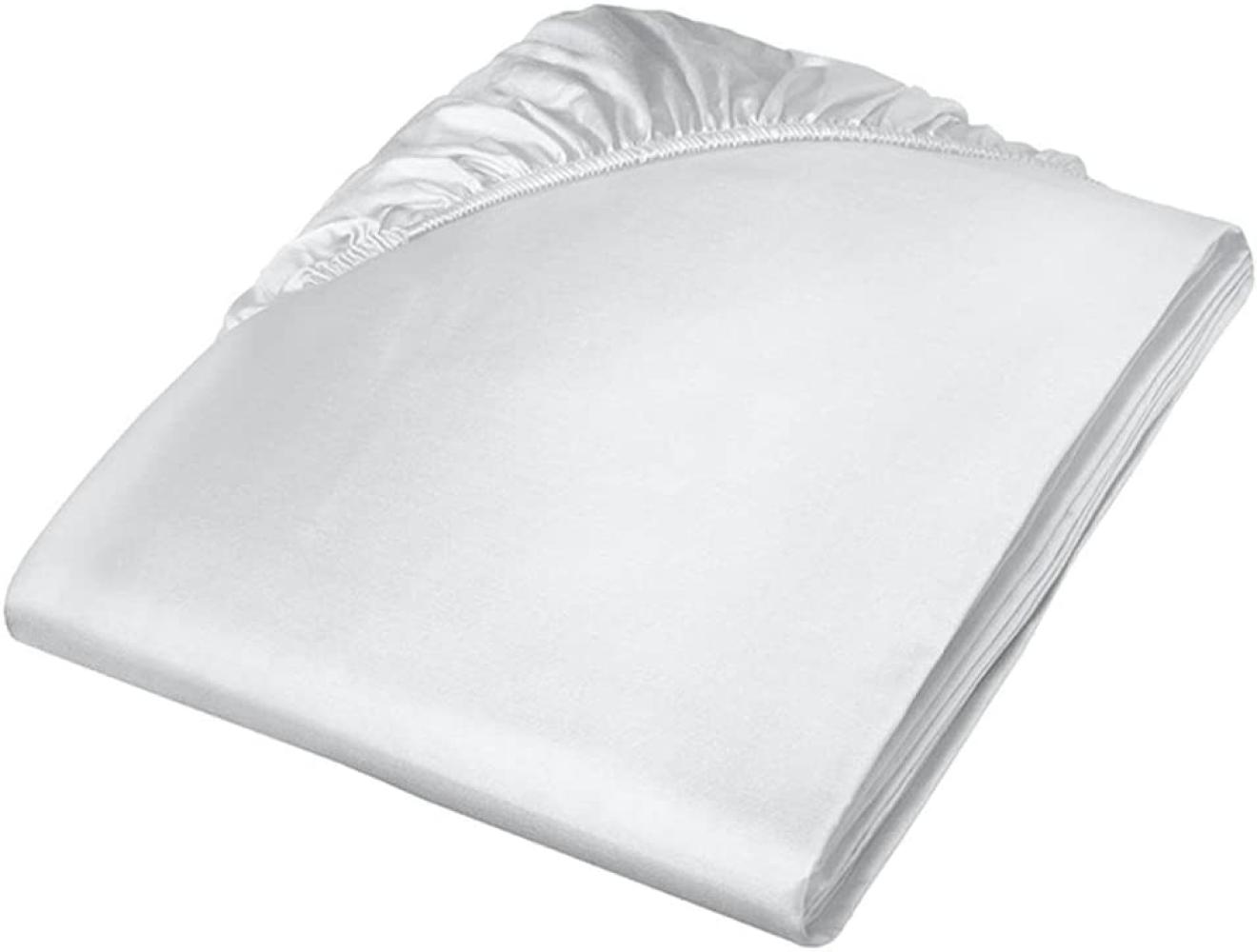 Fleuresse Mako-Satin-Spannlaken colours silber 0978 160x200 Bild 1