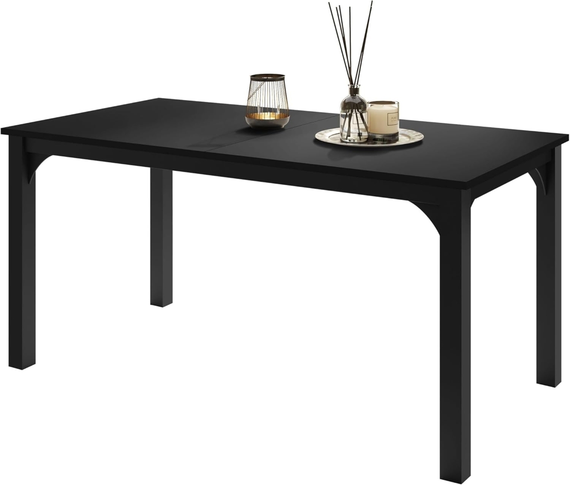 Esstisch Fagab 160 (Farbe: Schwarz / Schwarz) Bild 1