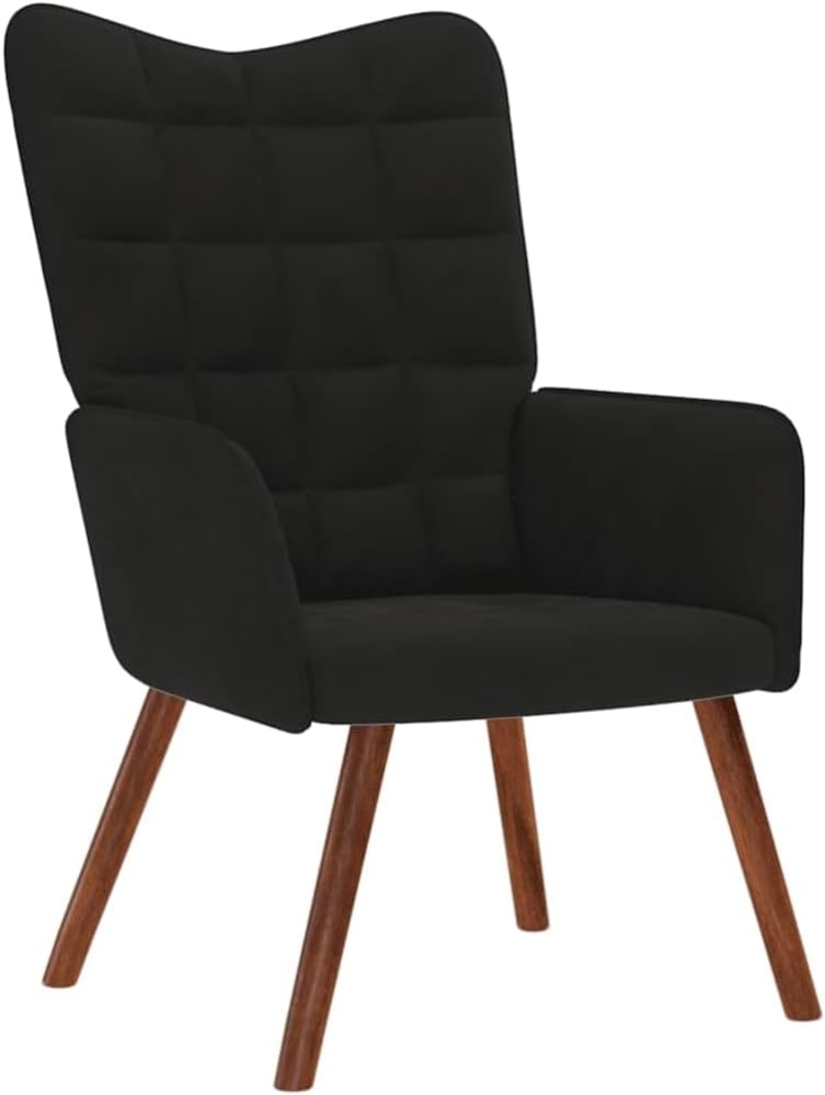 vidaXL Sessel Relaxsessel Schwarz Samt (1-St) Bild 1