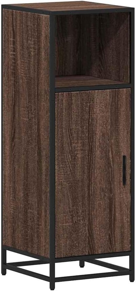 Badschrank Braun Eichen-Optik 35x37,5x100 cm Holzwerkstoff 849243 Bild 1