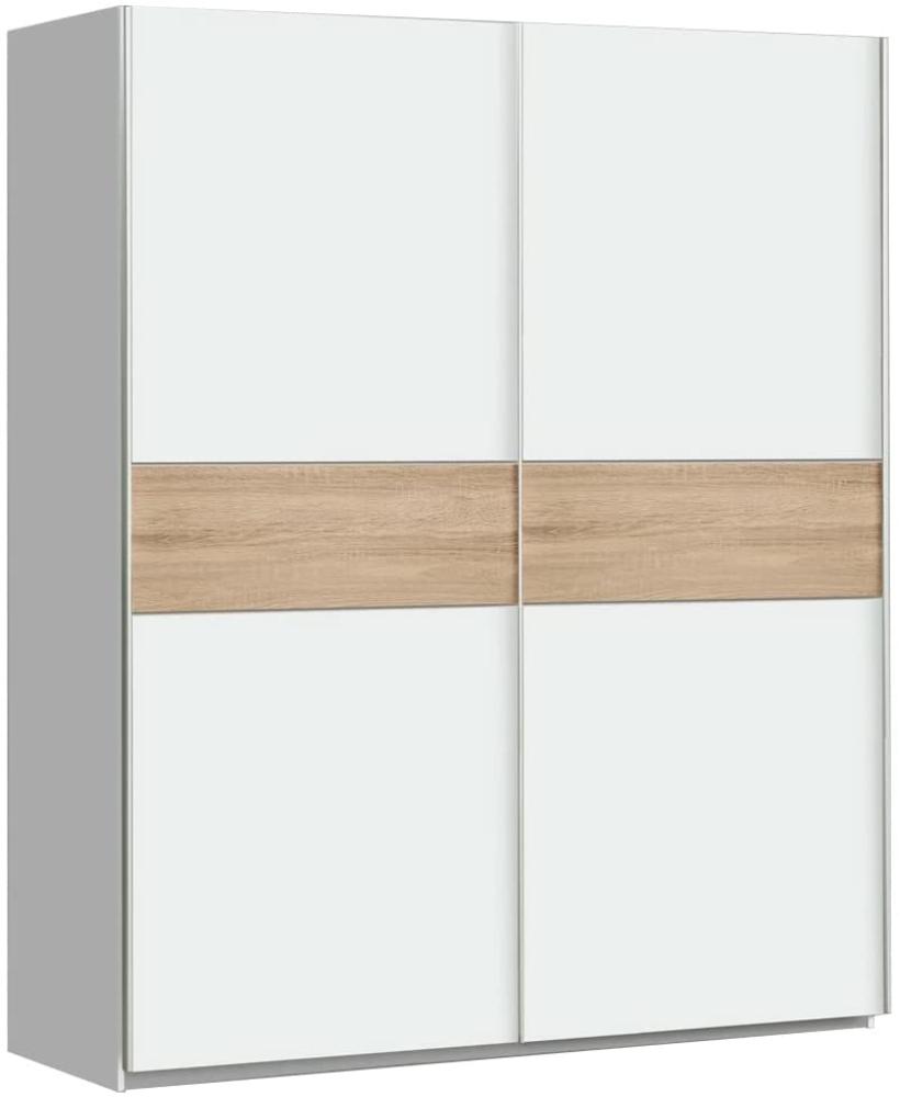 Schwebetürenschrank Wisal 18 weiß Sonoma Eiche 150 x 191 x 61 cm Bild 1