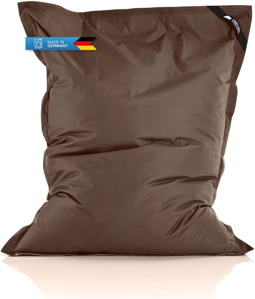 Original LAZY BAG Indoor & Outdoor Sitzsack XXL 400L Riesensitzsack Sitzkissen Sessel für Kinder & Erwachsene 180x140 cm (Braun) Bild 1