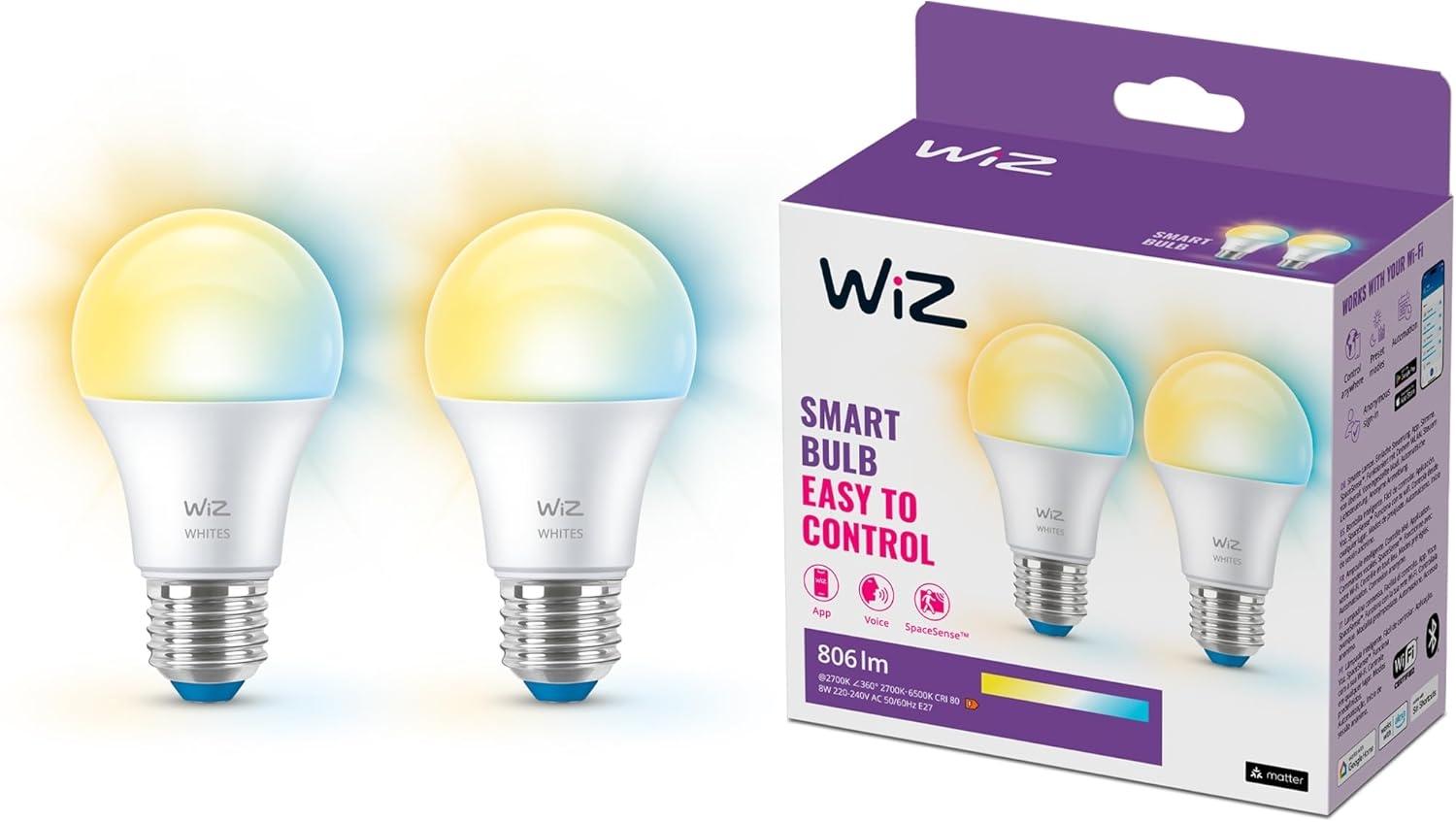 WiZ White Lampe E27 Tunable 60W matt Zweierpack Bild 1