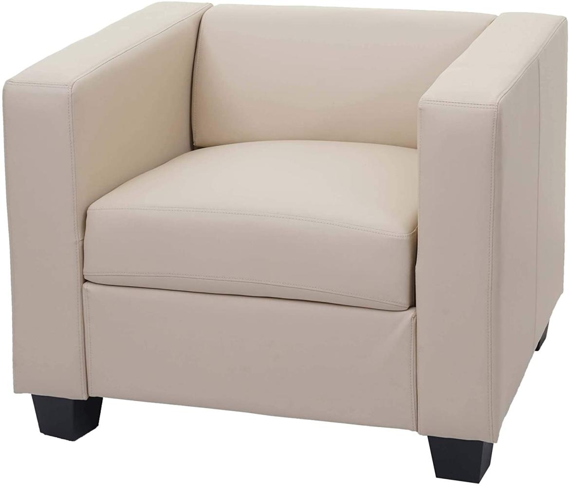 Sessel Loungesessel Lille ~ Leder, creme Bild 1