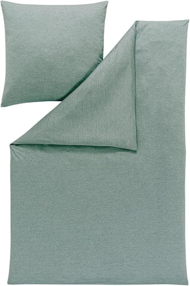 Estella Mako Interlock Jersey Bettwäsche Uni Takoma | Kissenbezug einzeln 40x40 cm | mint Bild 1