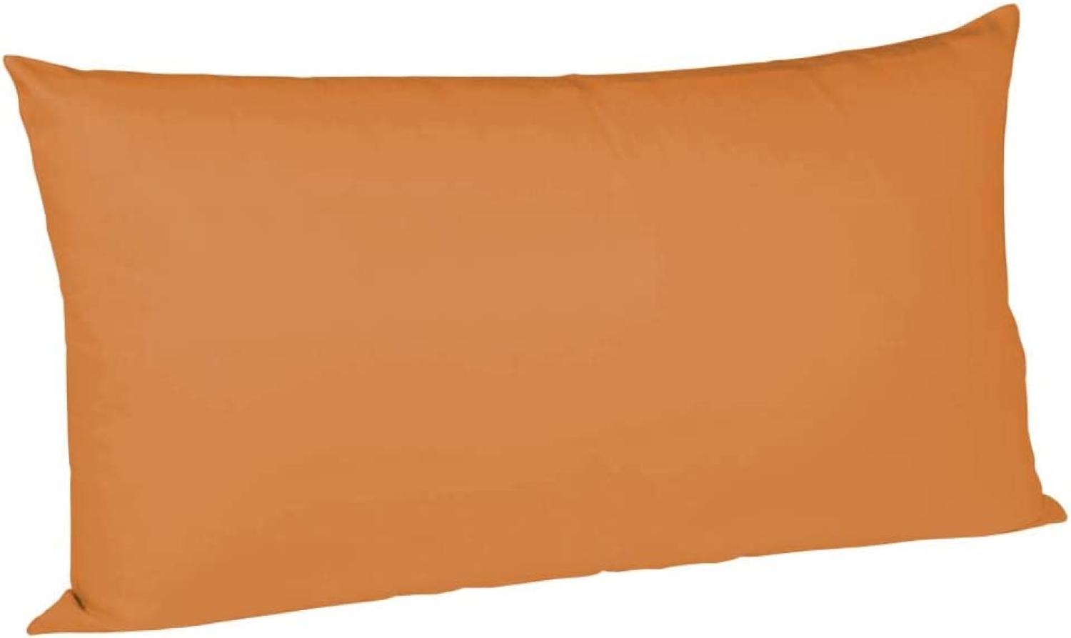 Fleuresse Mako-Satin-Kissenbezug uni colours Farbe orange 2044 40 x 80 cm Bild 1