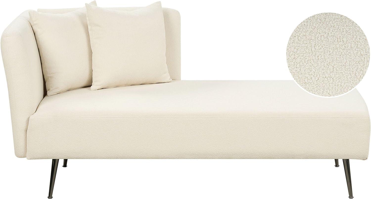 Chaiselongue Bouclé cremeweiß linksseitig RIOM Bild 1