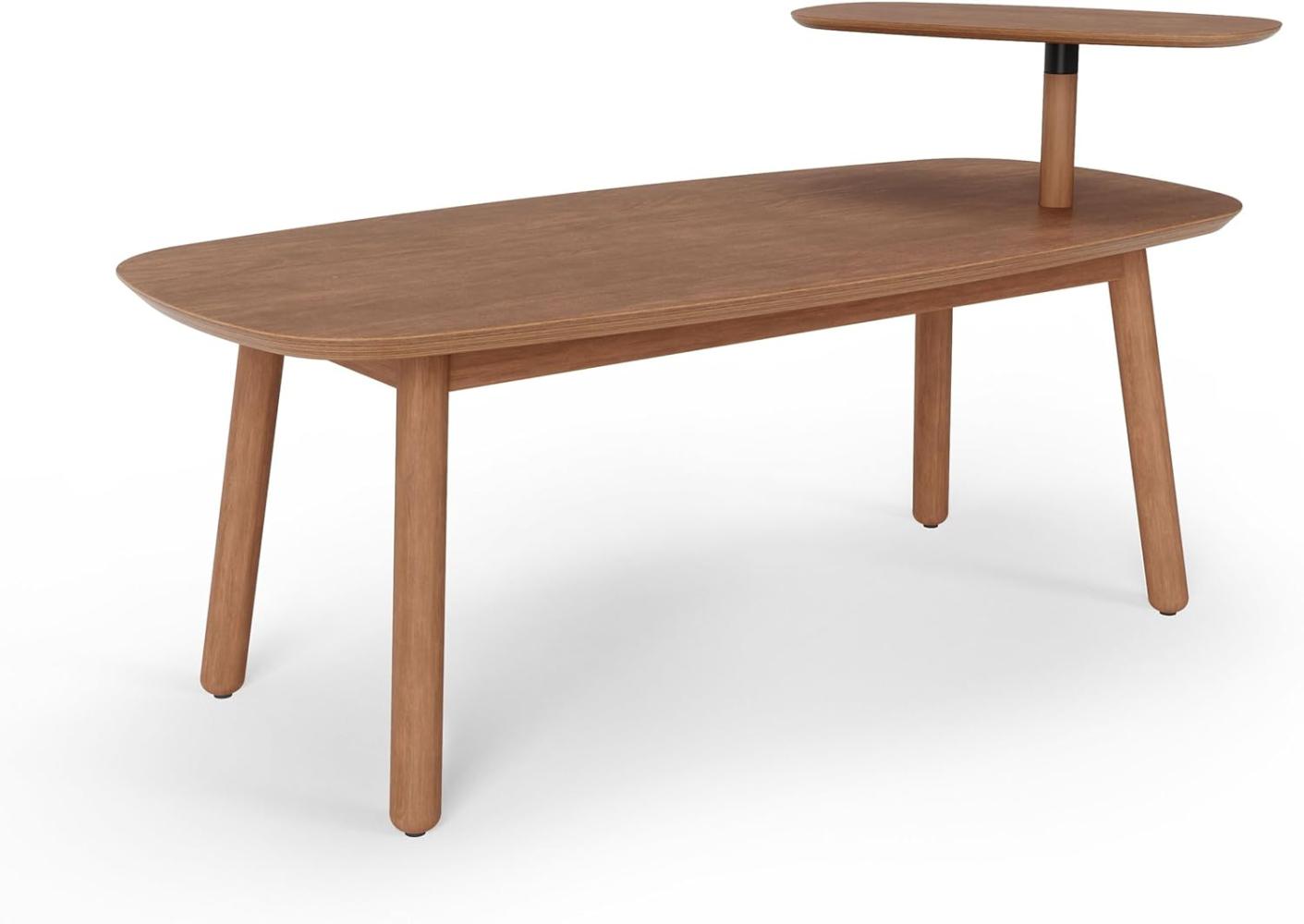 Umbra Couchtisch Swivo, Coffee Table, Wohnzimmertisch, Birkenholz, Helle Walnuss, 120 x 56 x 62 cm, 1016836-1055 Bild 1