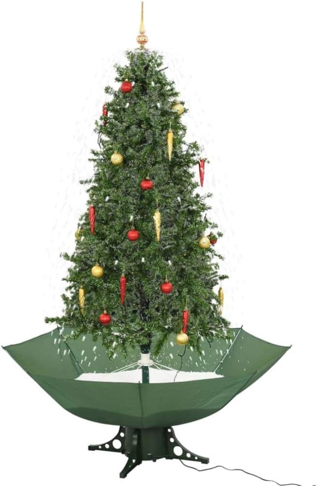 vidaXL Schneiender Weihnachtsbaum mit Schirmfuß Grün 190 cm 284337 Bild 1