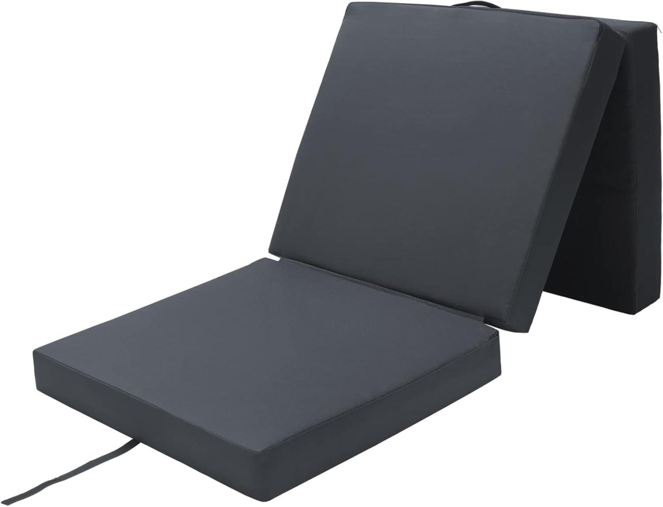 Klappmatratze inkl. Cover, anthrazit, 190 x 70 x 10 cm Bild 1
