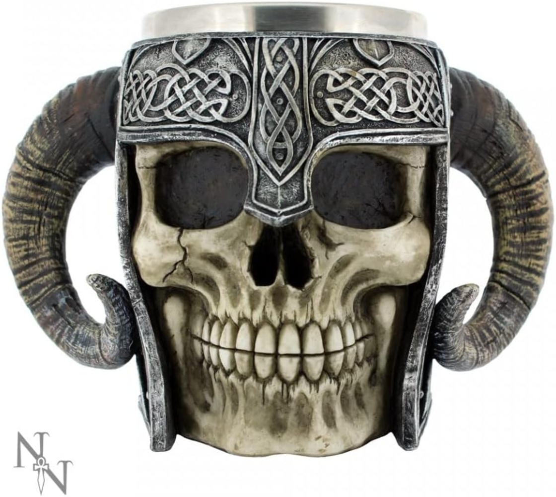 Figuren Shop GmbH Bierkrug Wikinger Totenkopf Krug - Walhalla - Gothic Bierkrug Bild 1