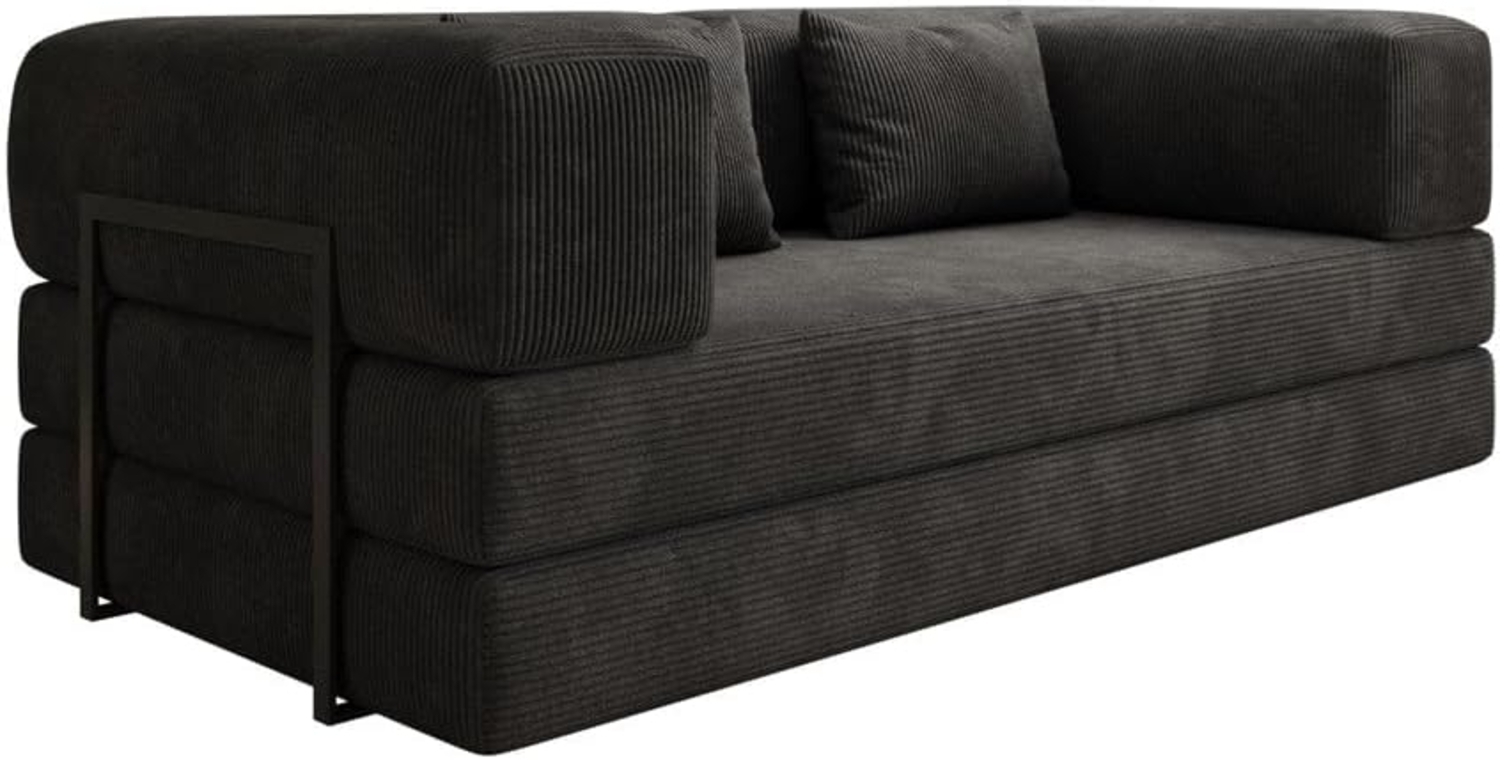 Luxusbetten24 Sofa Designer Sofa Lazy 3 Sitzer, mit Aufklappfunktion und Cordbezug Bild 1