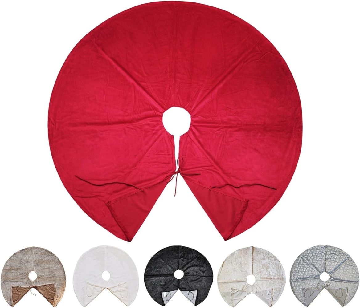 JACK Weihnachtsbaumdecke Kuschlige Christbaumdecke Rund Ø 120cm Weihnachtsbaumdecke Tannenbaum, Weihnachtsbaum Decke Unterlage Baumteppich Tannenbaumdecke Bild 1