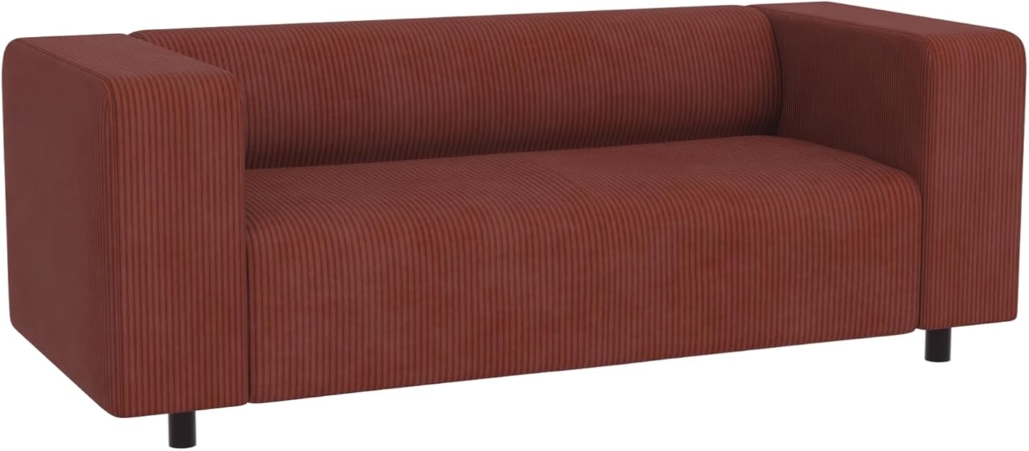 S-Style Möbel 2-Sitzer Sofa Gustav aus Cord-Stoff mit bequemem Sitz, mit Wellenfederung Bild 1