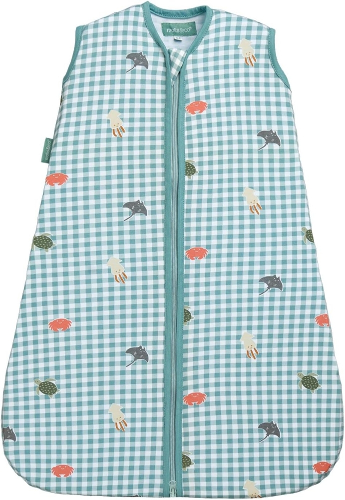 molis&co - Baby Schlafsack 0.5 TOG - Sommerschlafsack für Jungen - Neugeborene Babyschlafsack ohne Ärmel - 100% Baumwolle (Oeko-TEX 100), Premium Qualität - Summer Sea (70 cm) Bild 1