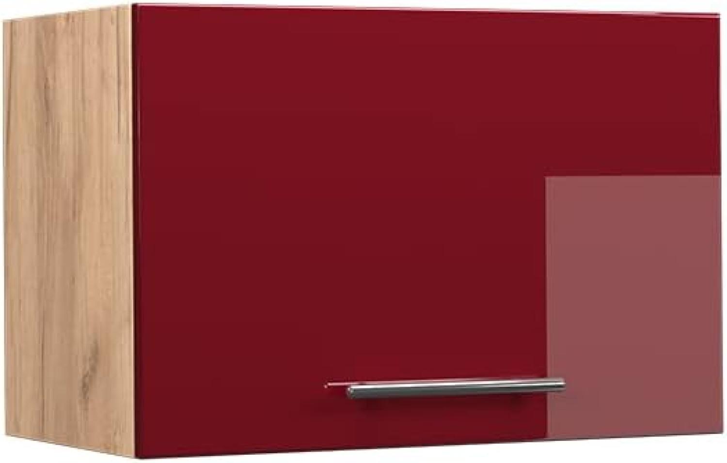 Vicco Küchenschrank Küchenmöbel Fame-Line modern Küche Einbauküche Küchenzeile Blende Unterschrank Hochschrank Hängeschrank Hochglanz (Eiche-Rot, Hängeschrank 60 cm flach) Bild 1