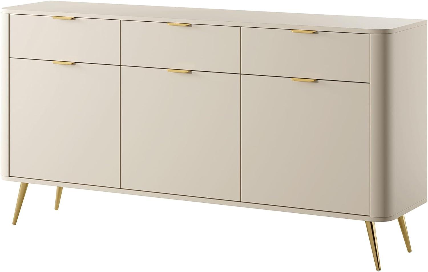 Selsey Oval Kommode, Holzwerkstoff Metall, Beige, 163,5 cm Bild 1