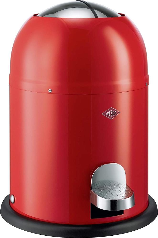 Wesco Mülleimer Single Master, Abfallsammler, Tretabfallsammler, Stahlblech, Rot, 9 L, 180212-02 Bild 1