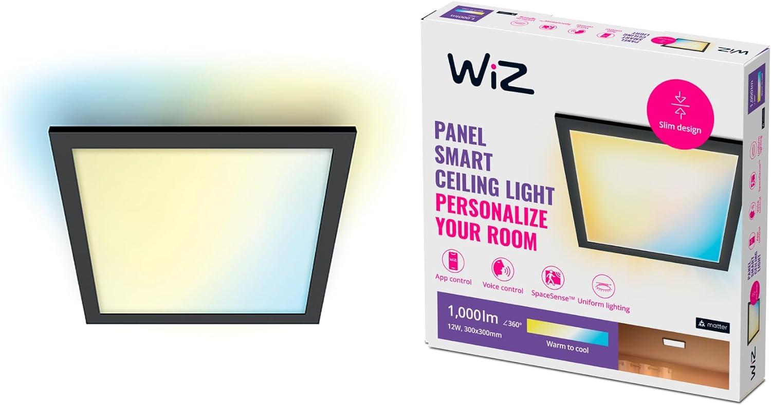 WiZ Cealing Panel SQ12W - Black Bild 1