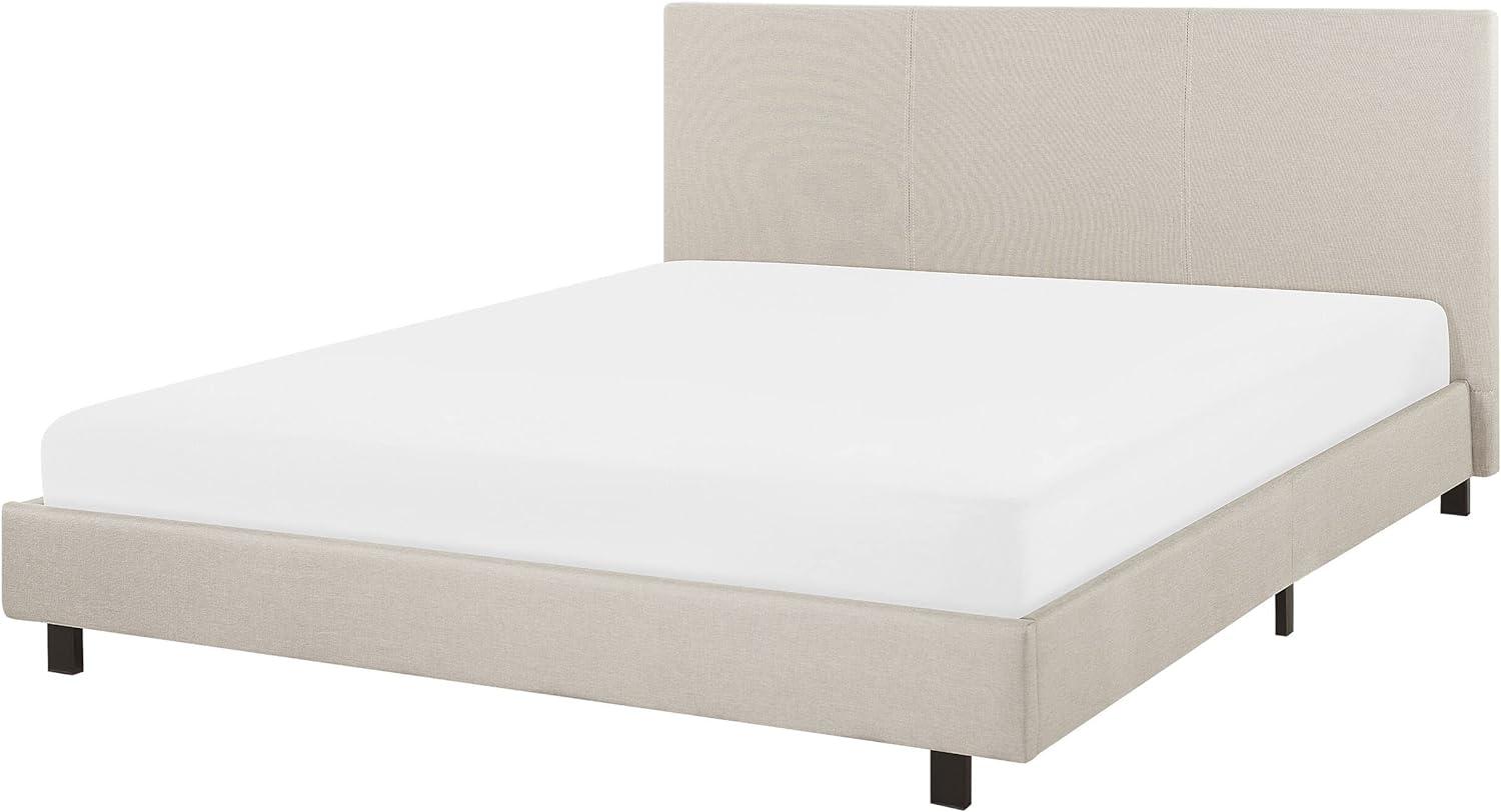 Wasserbett Leinenoptik beige 160 x 200 cm ALBI Bild 1