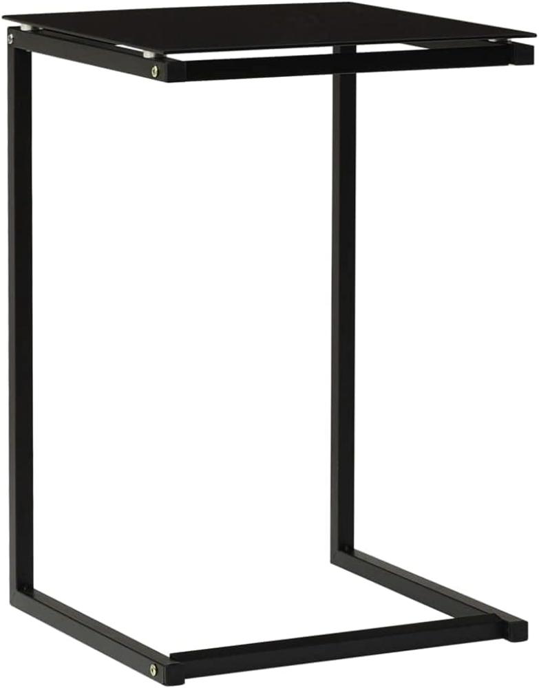 vidaXL Beistelltisch Schwarz 40x40x60 cm Hartglas 322784 Bild 1