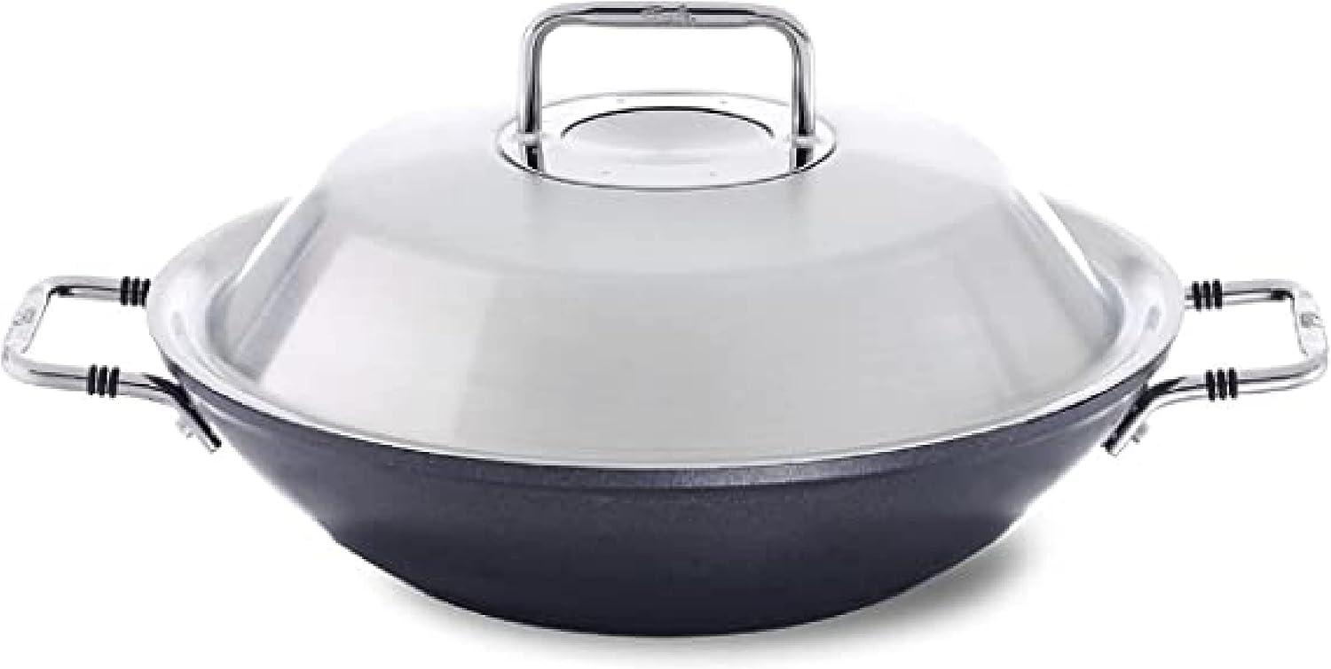 Fissler Adamant Wok mit Metalldeckel, Pfanne, Kochgeschirr, Aluminium, Anthrazit, 31 cm, 056 805 31 000 0 Bild 1