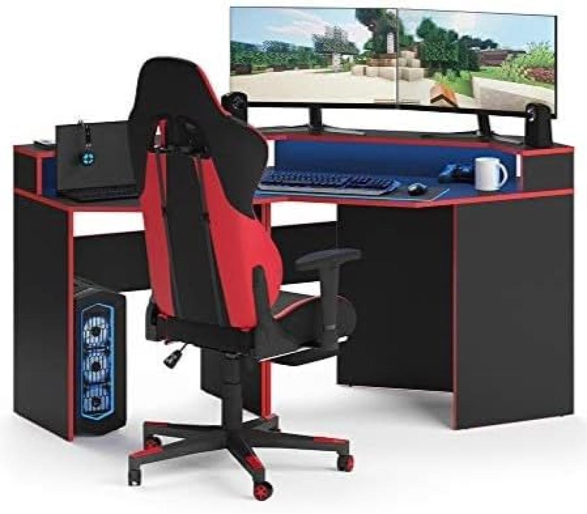 Vicco Gaming Desk Eckschreibtisch Kron Schreibtisch Gamer PC Tisch Computertisch Bild 1