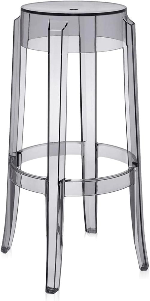 Kartell Charles Ghost, Hocker Large, H. 75 cm, Fumè, 2er-Satz Bild 1