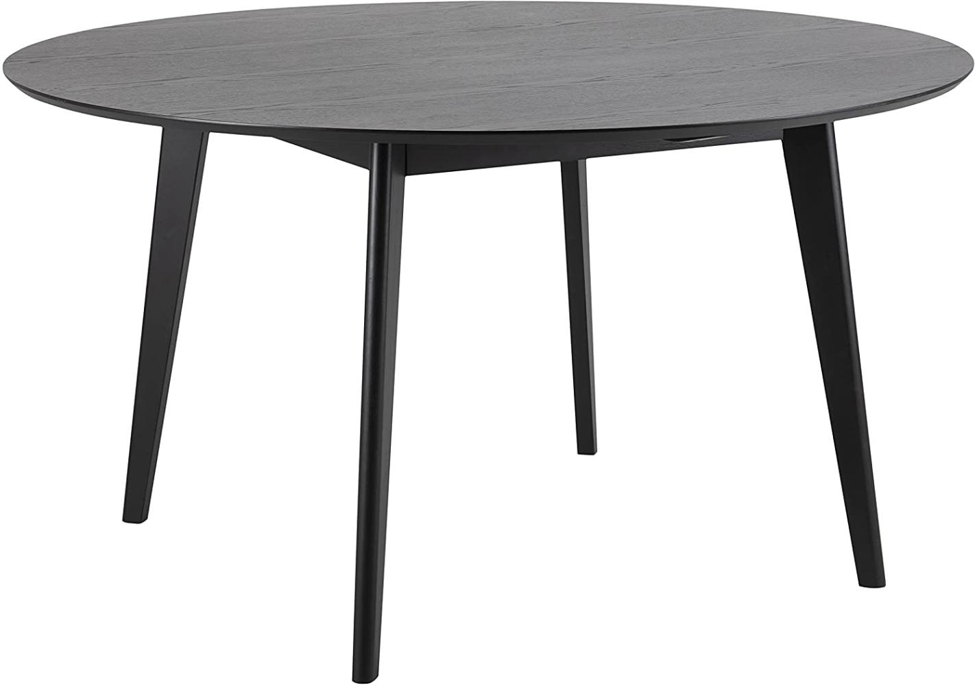 AC Design Furniture Roxanne Esstisch, Schwarz, Eichenfurnier/Gummibaumholz, L: 140 x B: 140 x H: 76 cm, 1 Stk. Bild 1