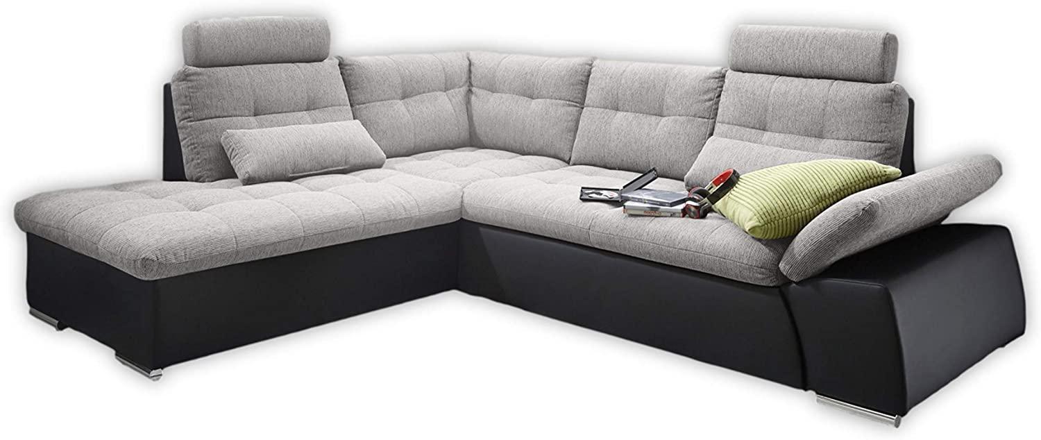 Bega Ecksofa links JAKARTA mit Schlaffunktion schwarz silver Bild 1