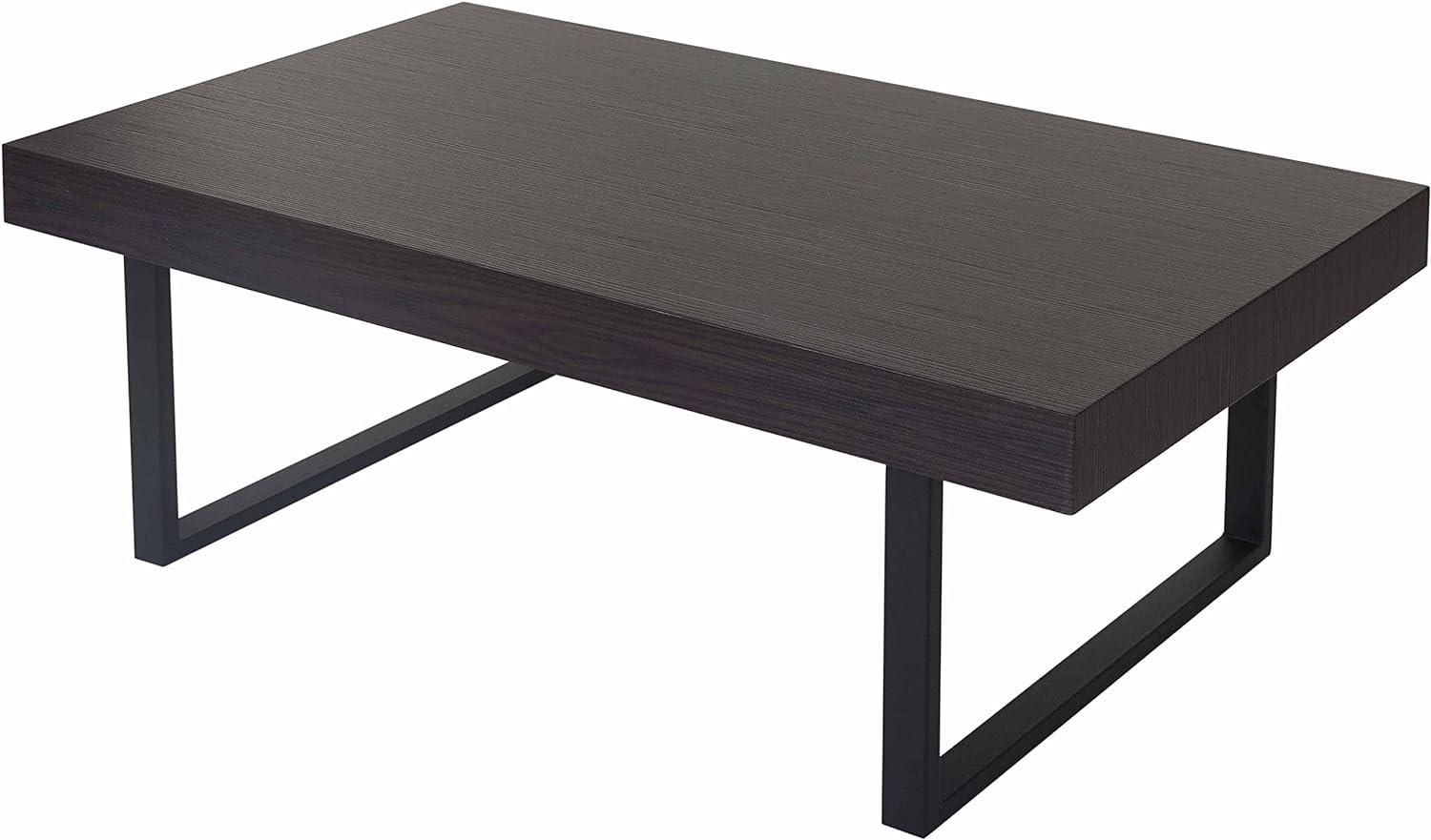 Couchtisch Kos T576, FSC 40 x 110 x 60 cm Wenge, dunkle Metall-Füße Bild 1