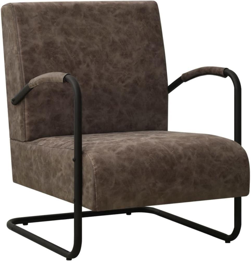 vidaXL Sessel Dunkelbraun Kunstleder [325747] Bild 1