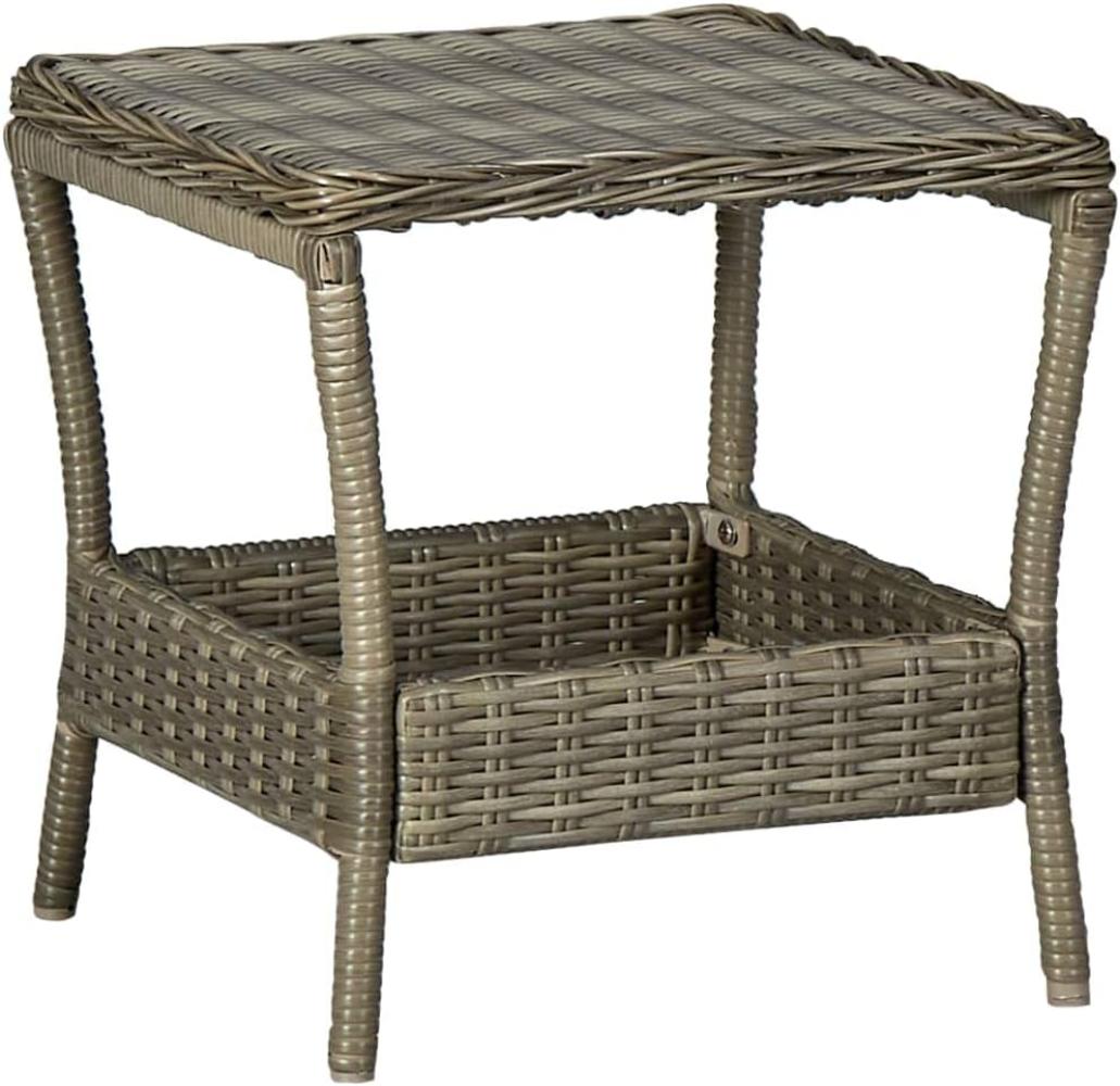 vidaXL Gartentisch Braun 45x45x46,5 cm Poly Rattan 313308 Bild 1