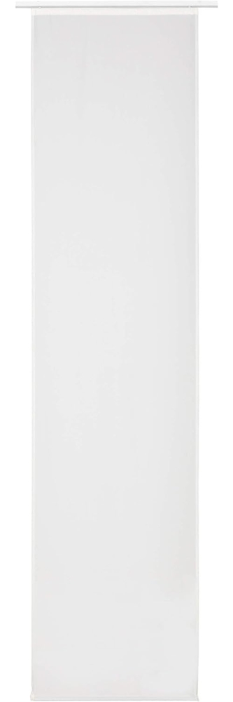 ELBERSDRUCKE Schiebegardine transparenter Schiebevorhang Feel Good Uni weiß 245x60cm Klettband (1 St), transparent, Flächenvorhang mit Klettband Bild 1