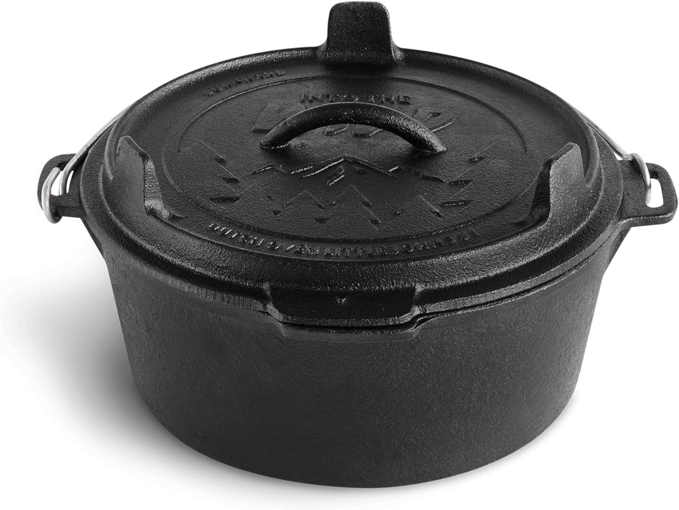 BURNHARD Grilltopf Gusseisen, Gusseisen, Dutch Oven Little John 3,8 L inkl. Deckelheber Bild 1