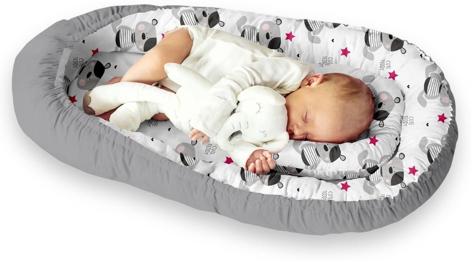 Multifunktionale Kuschelnest Babynest Kokon für Babys und Säuglinge, Nestchen, Reisebett, 100% Baumwolle, antiallergisch Bild 1