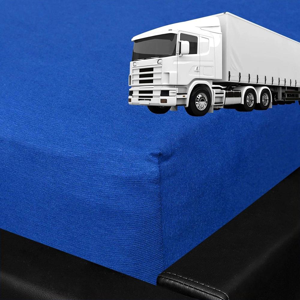 BettwarenShop Spannbettlaken für LKW Truck Matratzen|75x200 cm| royalblau Bild 1