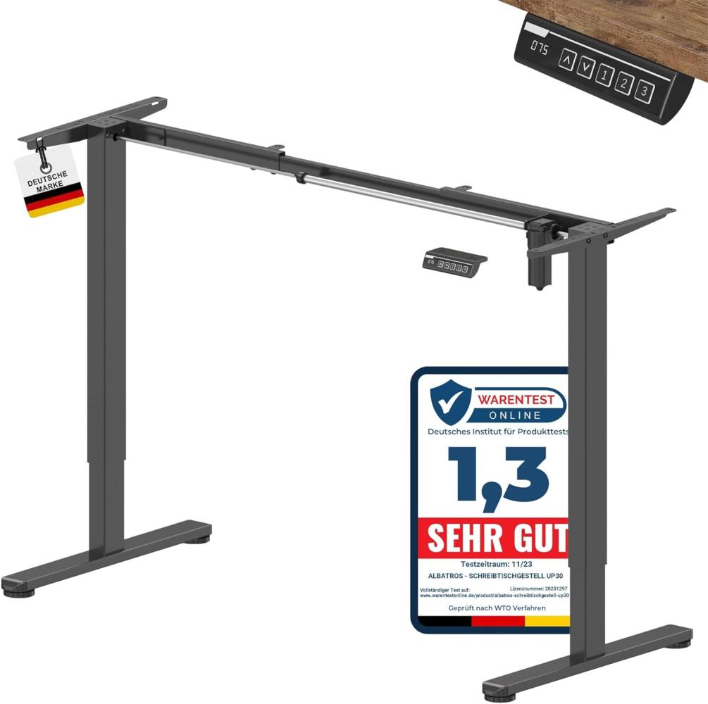 Albatros Schreibtisch Gestell UP30 Schwarz Bild 1